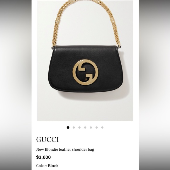 Gucci 1970’s Blondie Black Leather Gold Plated GG Logo Clutch Bag Italy - Picture 11 of 12